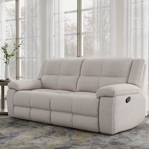 Buster - Opal Taupe Manual Reclining Sofa Loveseat and Recliner