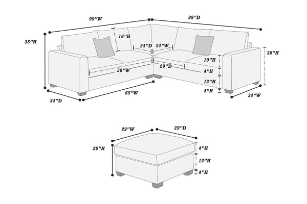 4-PCS SECTIONAL