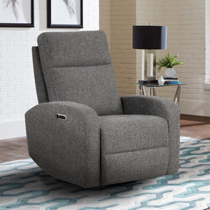 Thriller - Natural Beauty Grey Power Swivel Glider Recliner