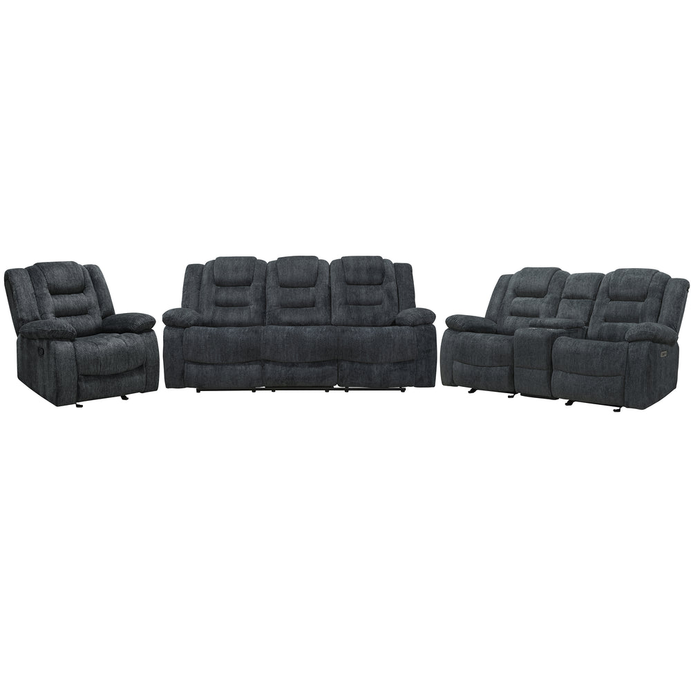 Bolton - Misty Storm Manual Right Arm Facing Recliner