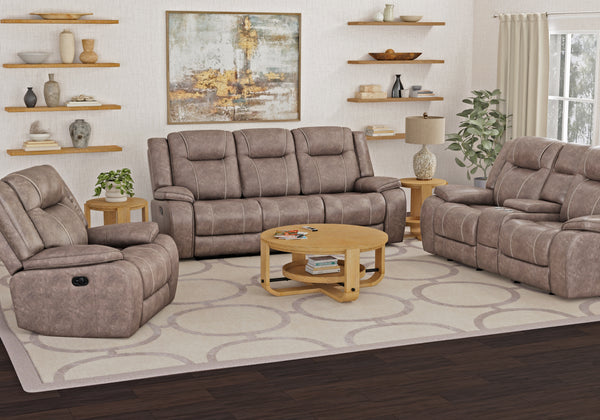 Blake - Desert Taupe Manual Reclining Sofa Loveseat and Recliner
