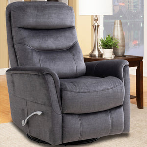 Gemini - Capri Charcoal Swivel Glider Recliner