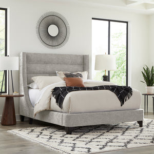 Jacob - Luxe Light Grey King Bed