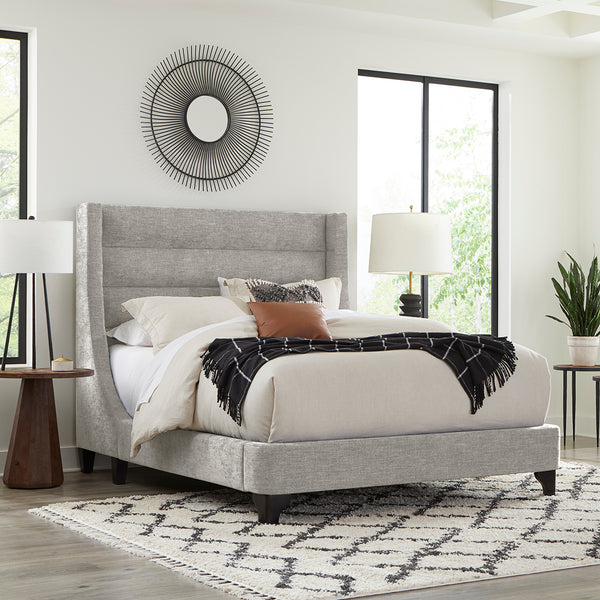 Jacob - Luxe Light Grey Queen Bed